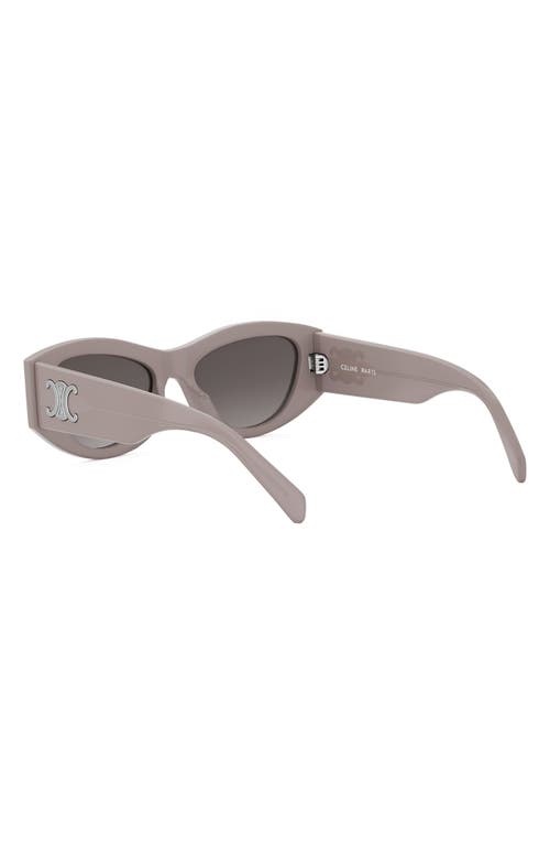 Celine Triomphe 55mm Rectangular Sunglasses In Gray