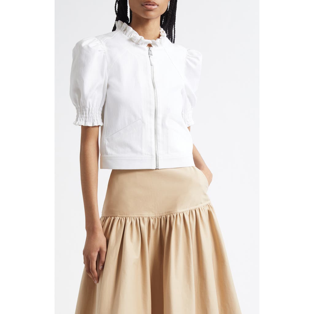 Cinq à Sept Anabella Puff Sleeve Jacket in White  product