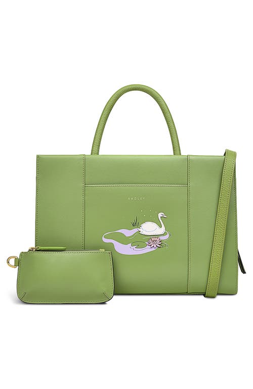 Radley London Into The Woods Bonsai Print Leather Tote Bag In Bonsai