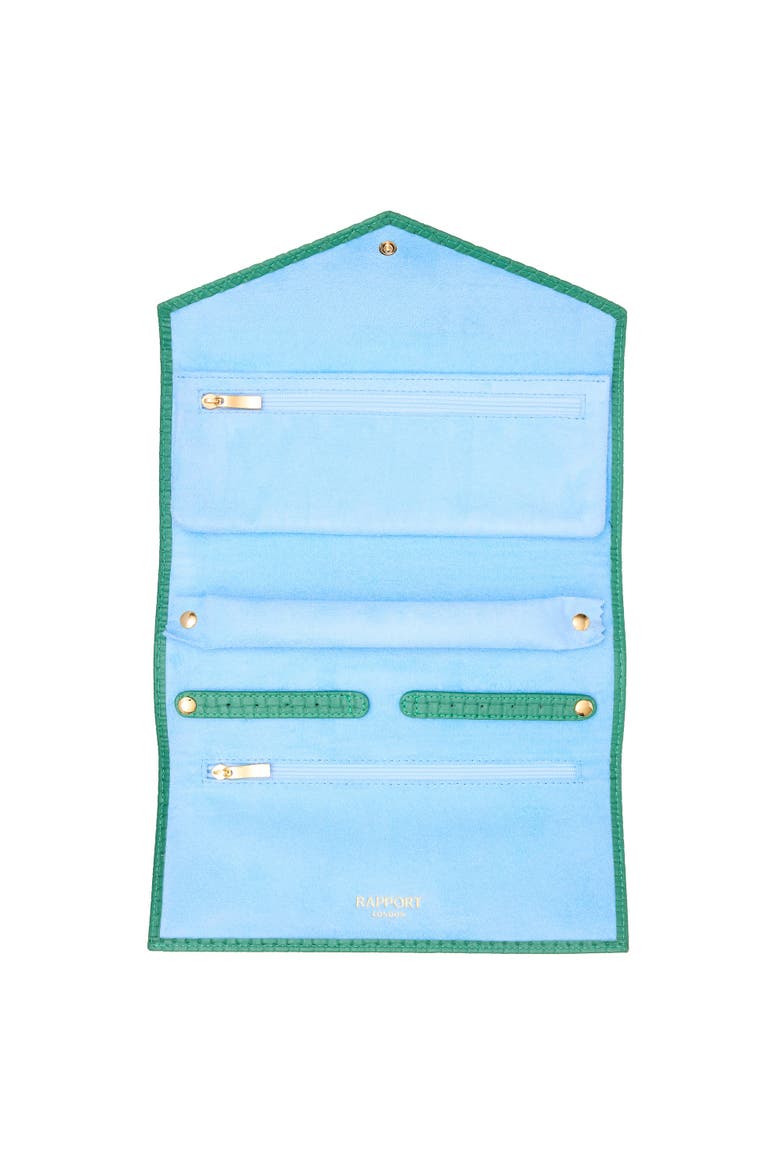 Charlotte Jewelry Roll, Alternate, color, Green