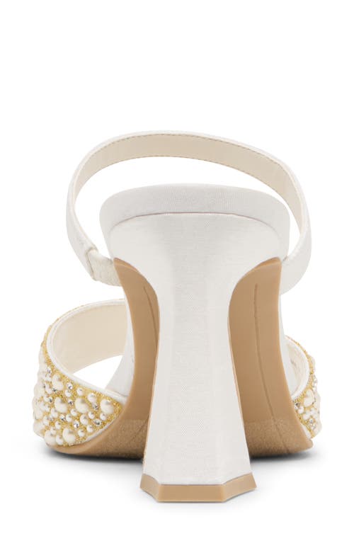 Dolce Vita Nowles Faux Pearl & Rhinestone Sandal In White