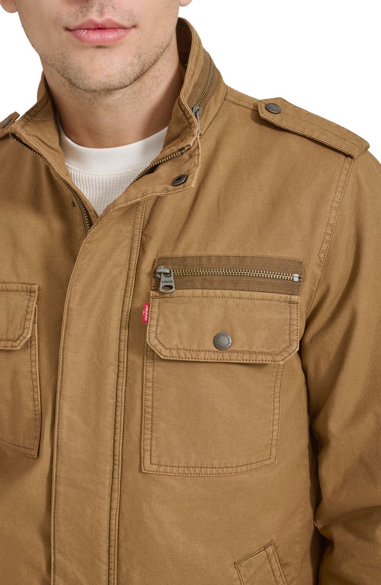 Levi's<sup>®</sup> Washed Cotton Utility Jacket, Alternate, color, Worker Brown
