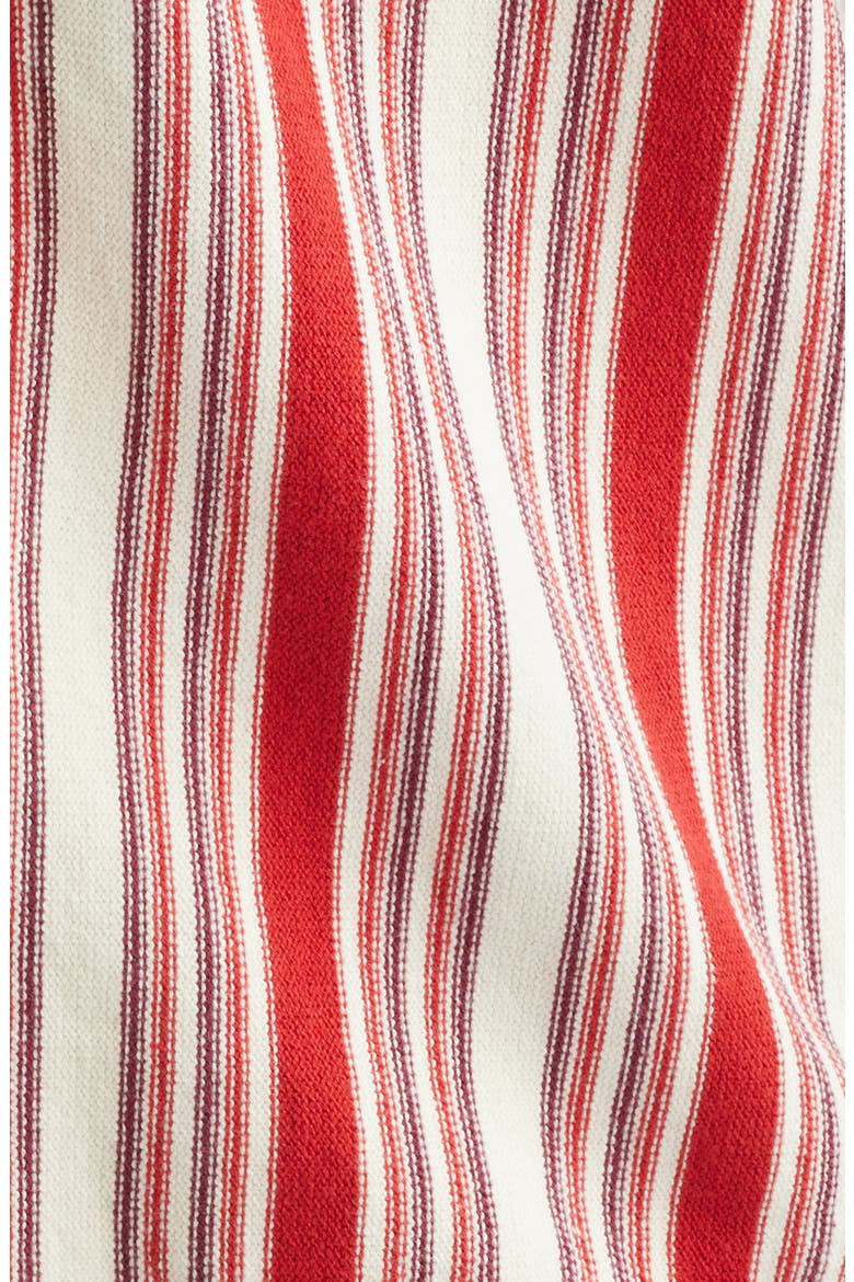 Ivy Stripe Knit Camp Shirt, Alternate, color, RUST / ECRU