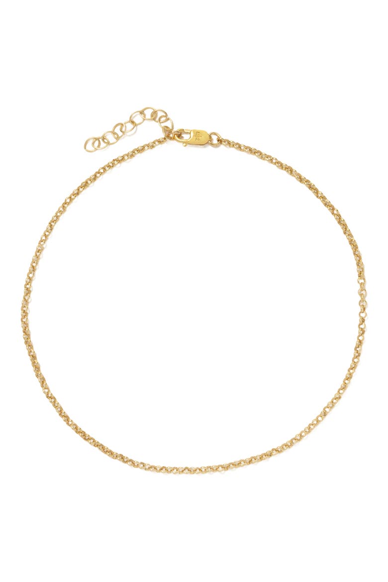 ROLO CHAIN ANKLET, Main, color, GOLD FILLED
