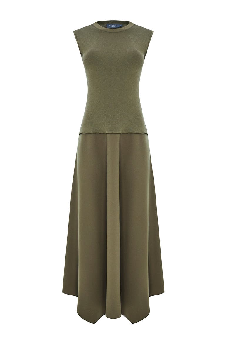 Hadlee Midi Dress, Alternate, color, KHAKI