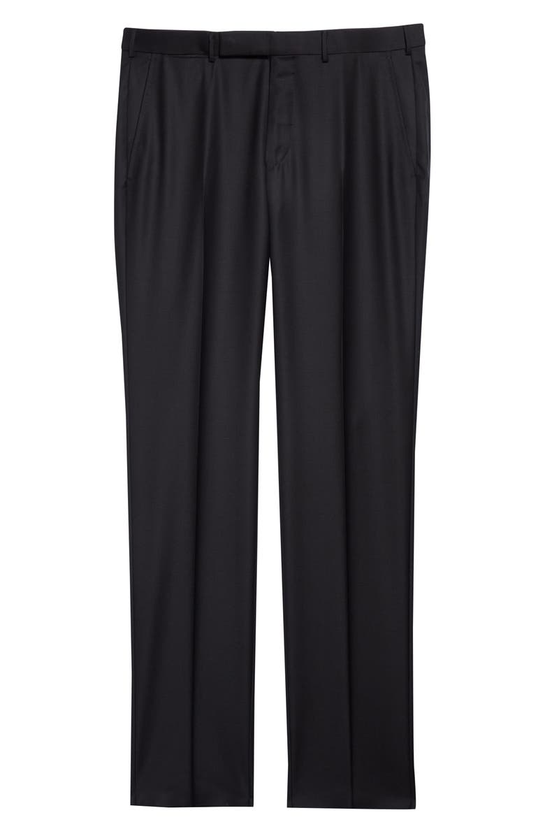 ZEGNA Flat Front Slim Fit Wool Pants, Alternate, color, 