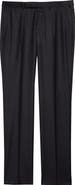 ZEGNA Flat Front Slim Fit Wool Pants