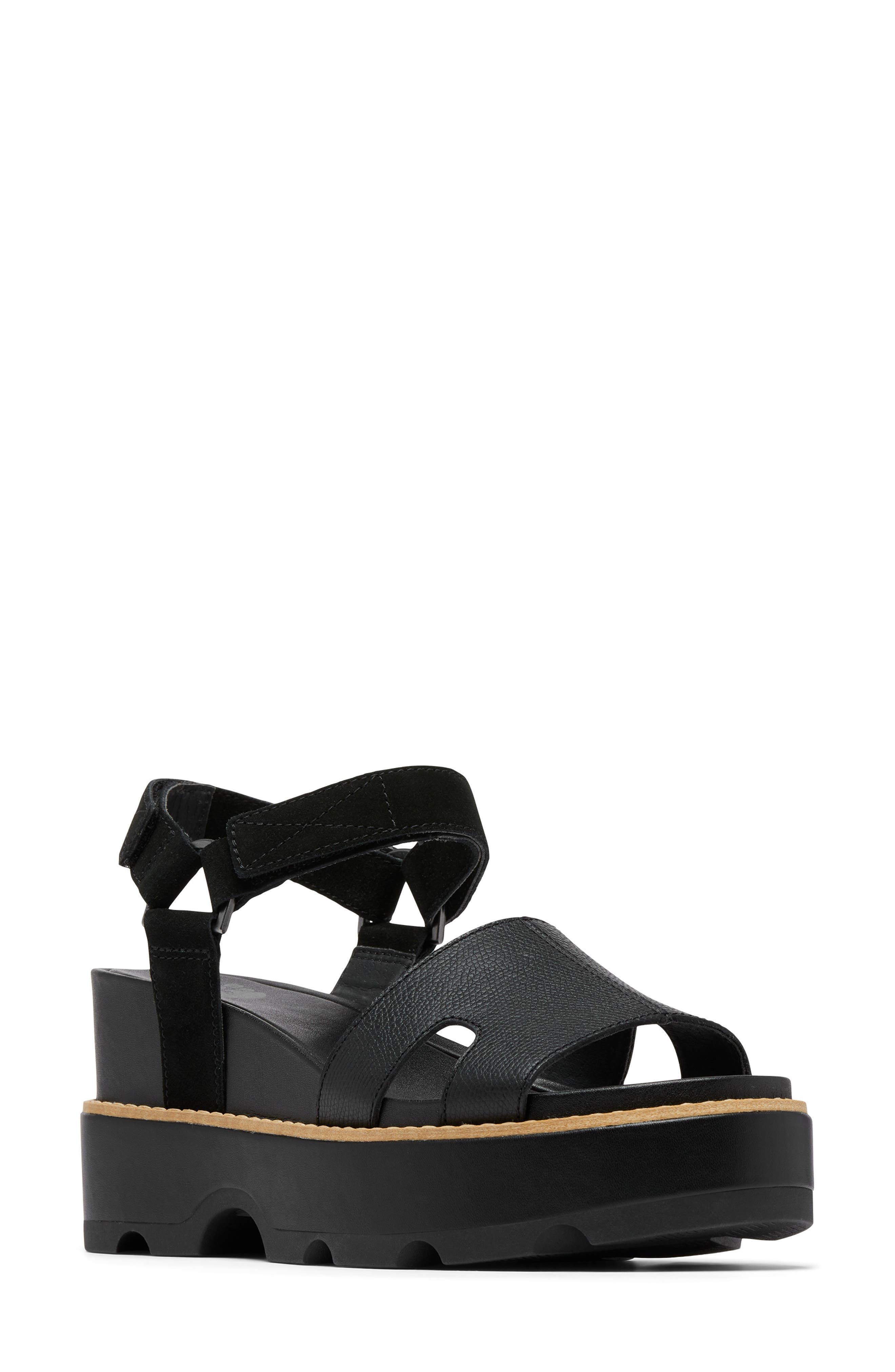 SOREL Joanie IV Ankle Strap Platform Wedge Sandal, Main, color, 