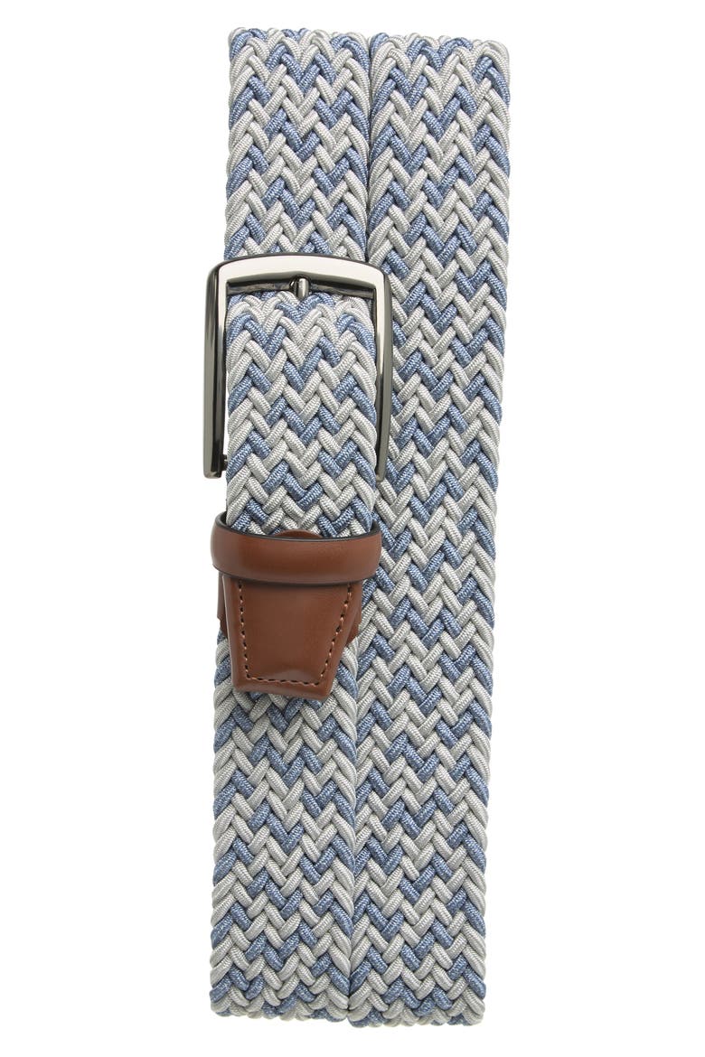 Twist Woven Buckle Belt, Main, color, BLUE