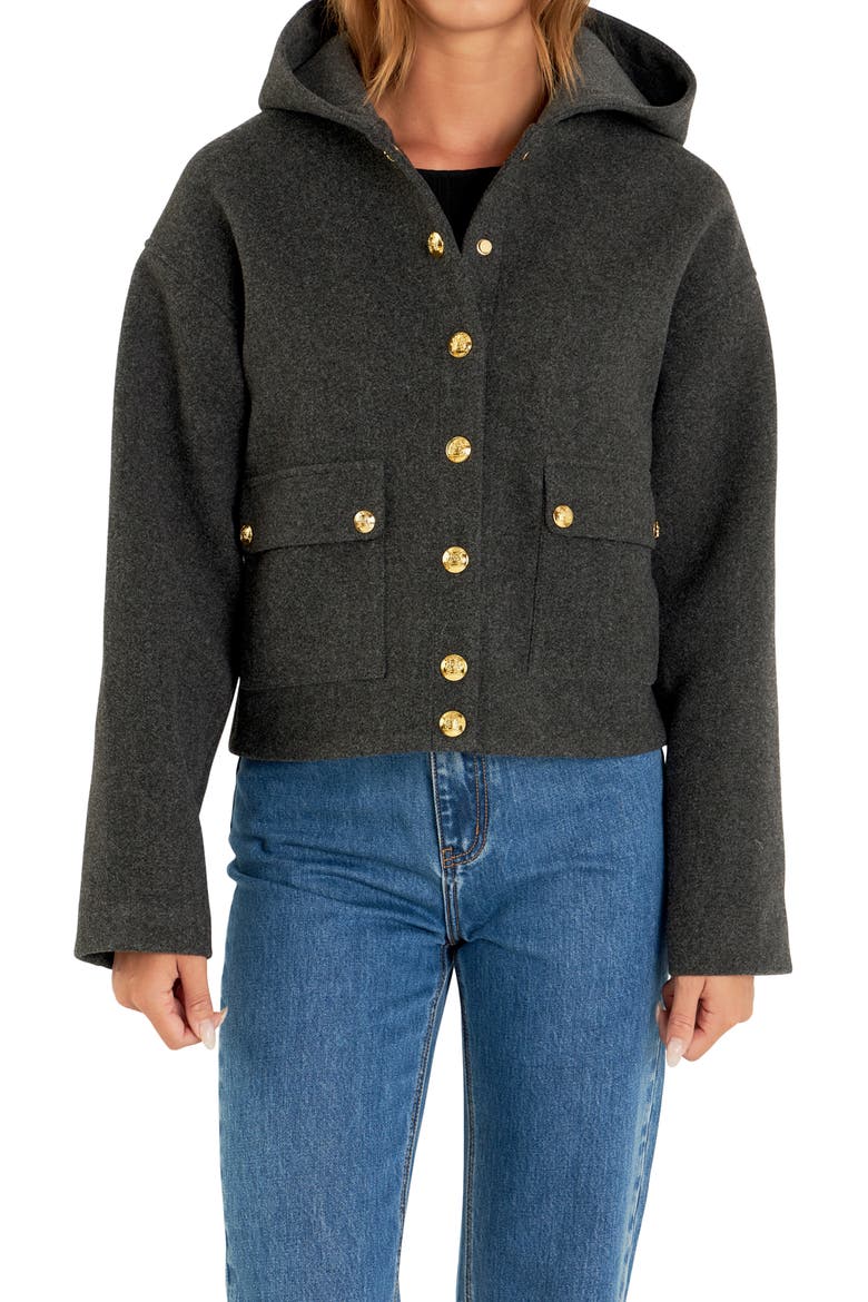 Hooded Coat, Main, color, CHARCOAL