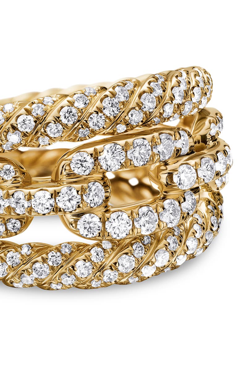 David Yurman Stax Diamond Stack Ring, Alternate, color, Yellow Gold