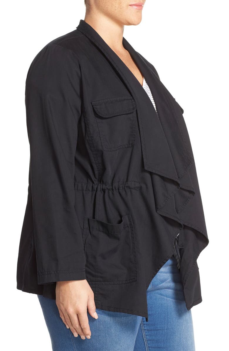 Caslon<sup>®</sup> Drape Front Utility Jacket, Alternate, color, 