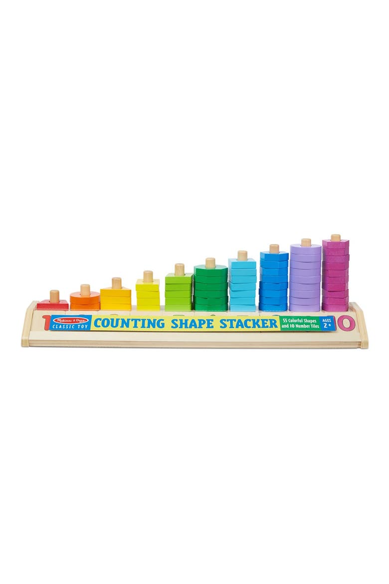 Counting Shape Stacker, Main, color, BROWN