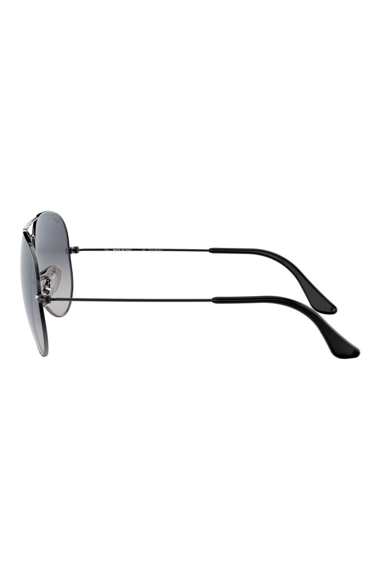 62mm Polarized Oversize Pilot Sunglasses, Alternate, color, GUNMETAL