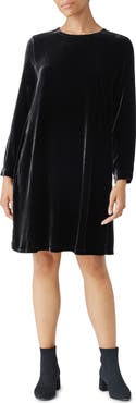 Eileen fisher velvet shift dress best sale