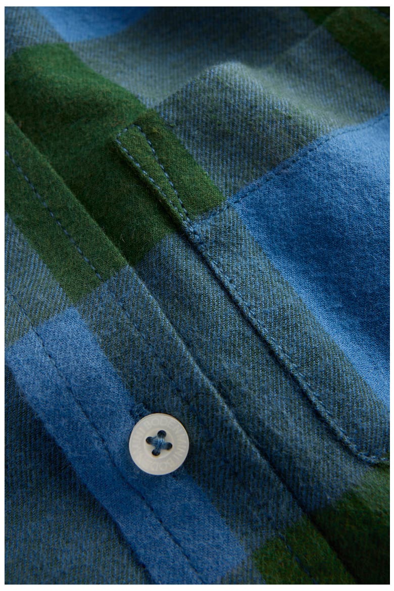 Kids' Cosy Cotton Check Shirt, Alternate, color, TEAL AND GREEN CHECK