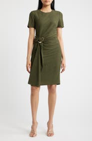 Vince Camuto Side Tie Textured Knit Dress