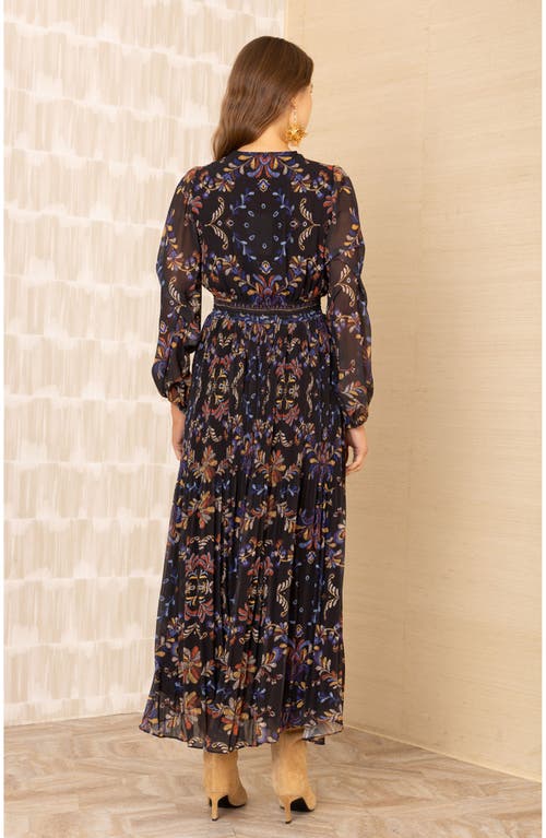 Hale Bob Alisson Chiffon Maxi Dress In Black