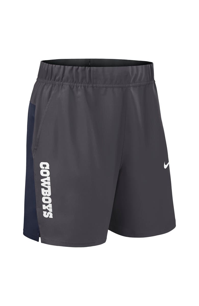 Nike Men's Nike Gray Dallas Cowboys Woven Victory Performance Shorts, Alternate, color, Gray