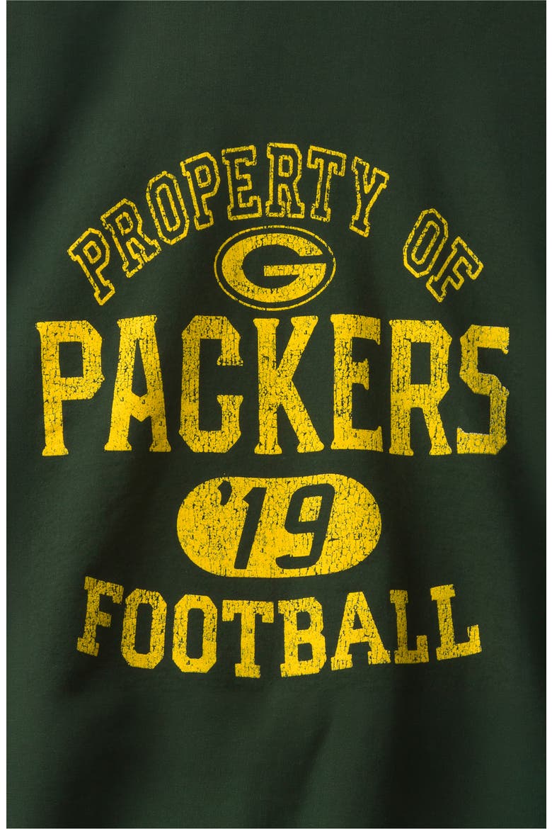 Green Bay Packers Property of Flea Market Crewneck Sweatshirt, Alternate, color, DARK GREEN