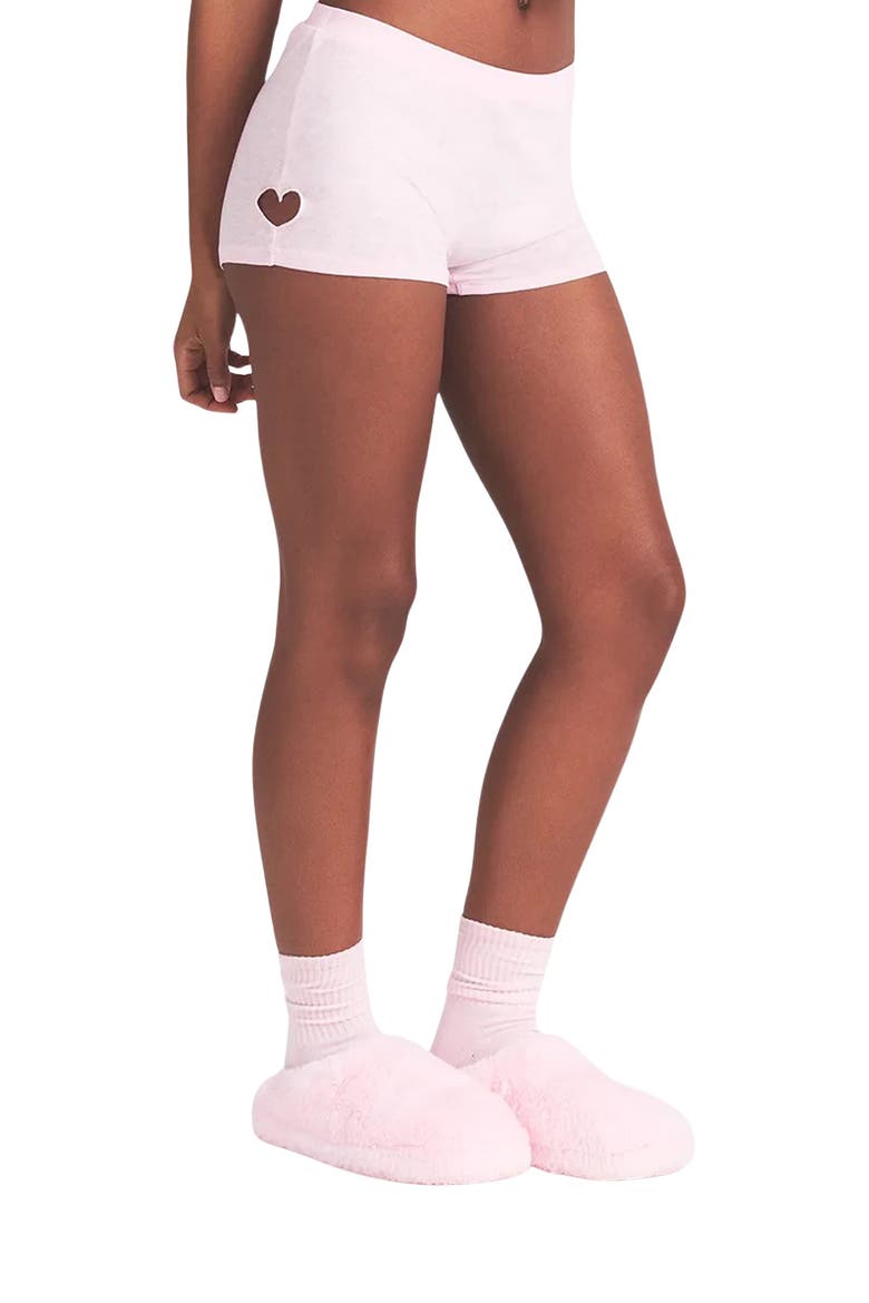 Worn In Jersey Micro Shorts, Alternate, color, BABY PINK