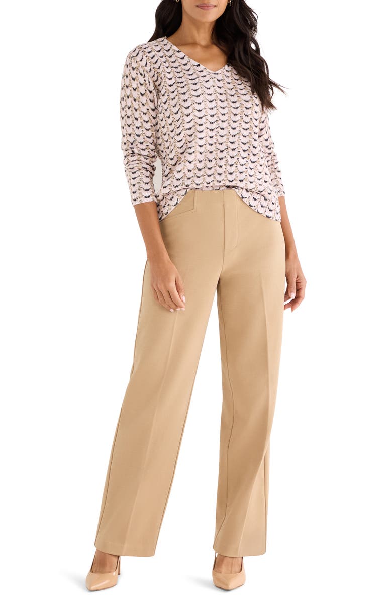 NIC+ZOE Mosaica Cotton Cord Sweater, Alternate, color, Pink Multi