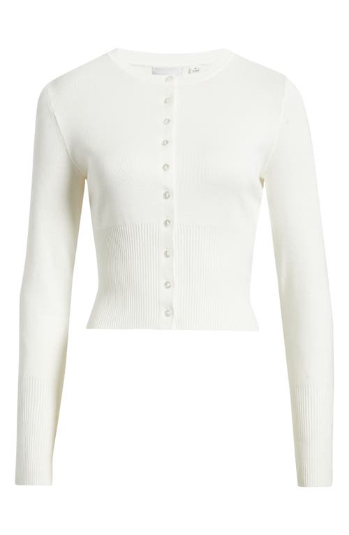 525 Mae Trim Fit Cardigan In White