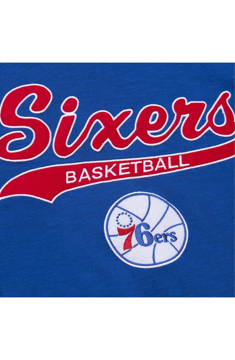 Mitchell & Ness Men's Mitchell & Ness Royal Philadelphia 76ers Hardwood Classics Felt Applique Slub T-Shirt, Alternate, color, Royal