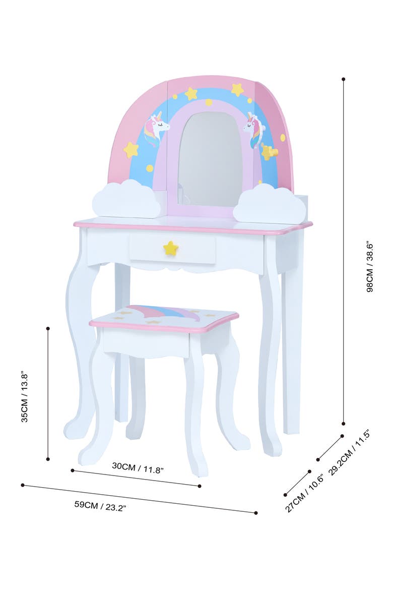 Fantasy Fields Little Dreamer Vanity & Stool, Alternate, color, PINK