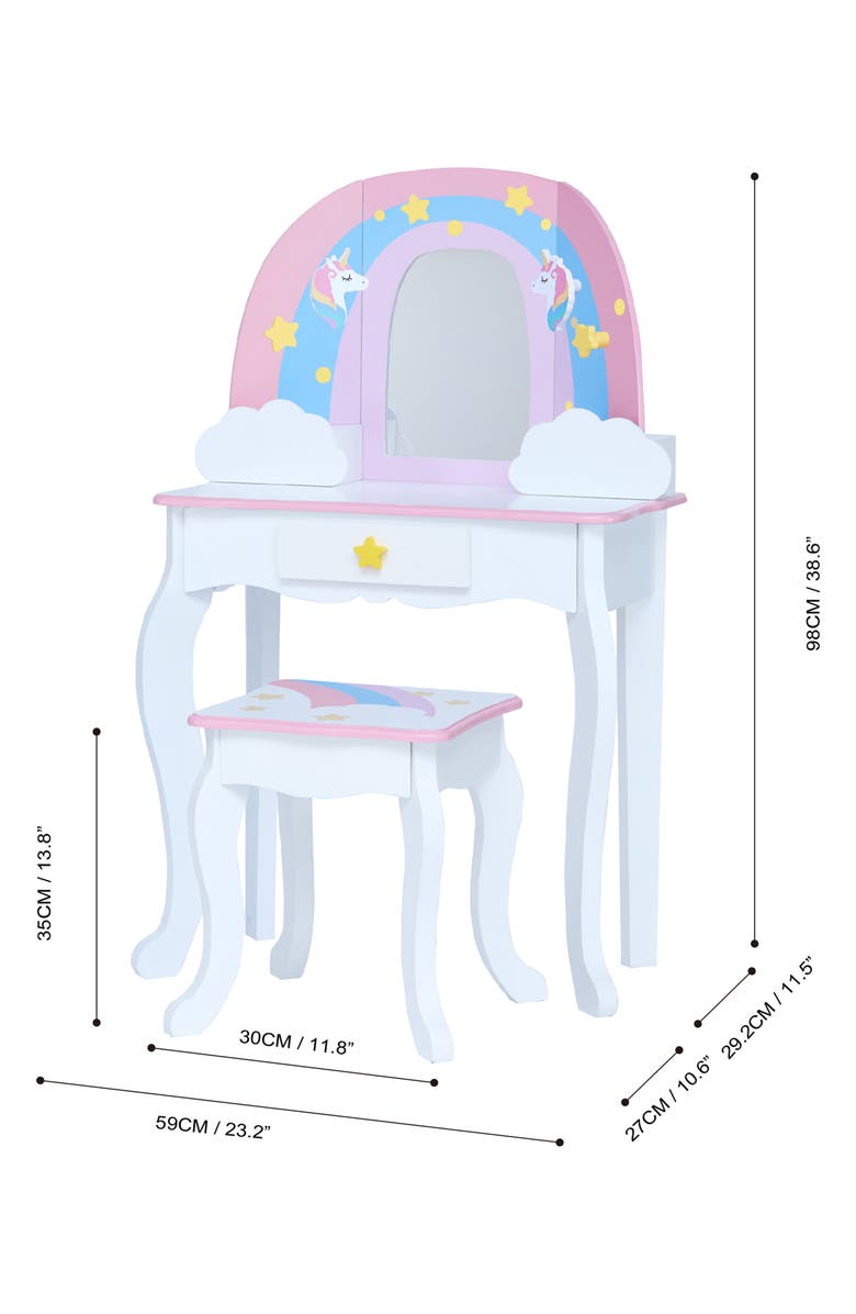 Teamson Kids Fantasy Fields Little Dreamer Vanity & Stool, Alternate, color, 