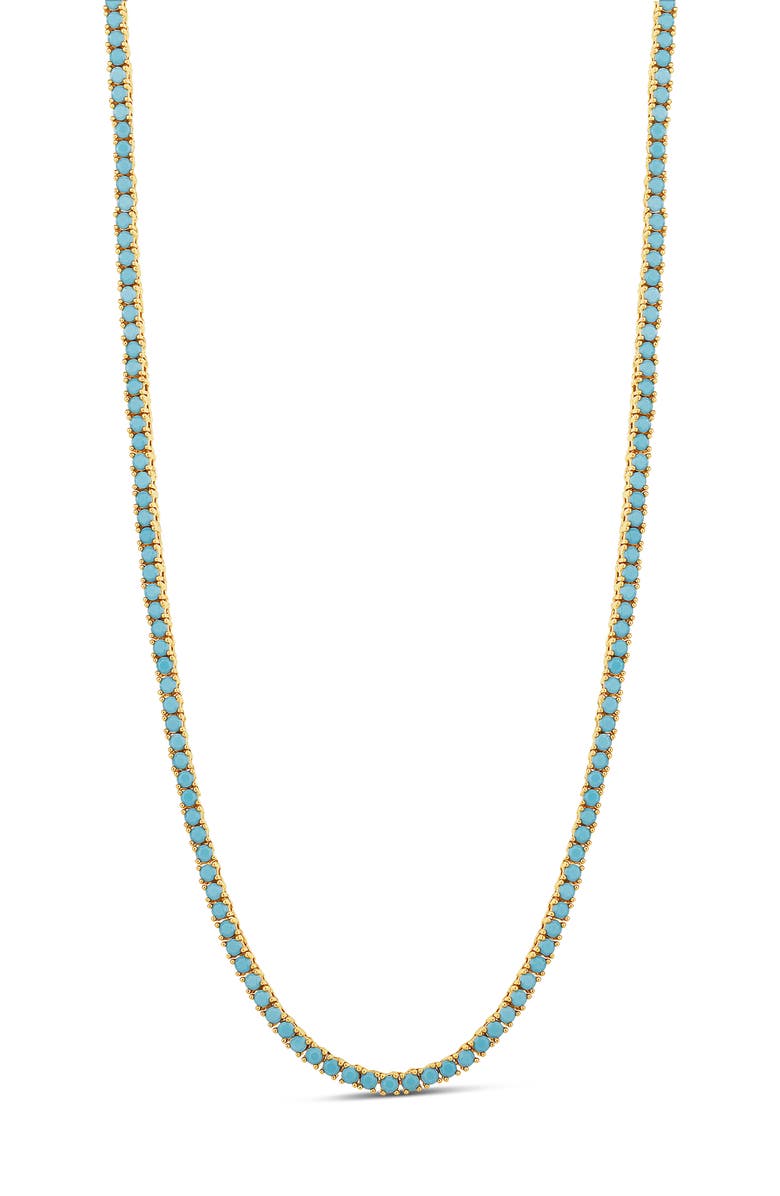 SHYMI Classic Turquoise Tennis Necklace, Main, color,