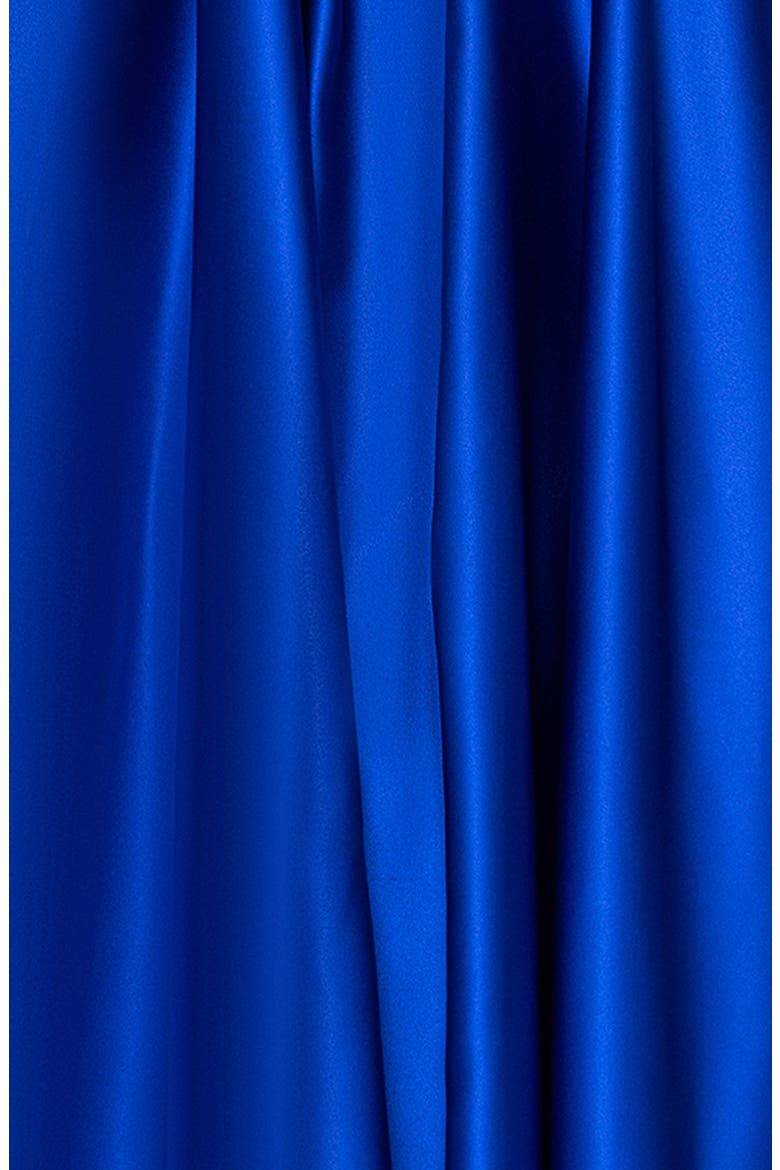 Bead Detail Strapless Satin Gown, Alternate, color, ROYAL