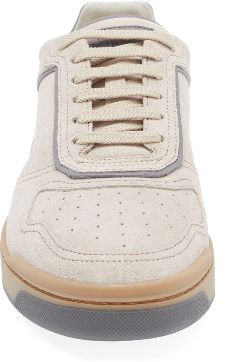 Brunello Cucinelli Washed Suede Court Sneaker, Alternate, color,