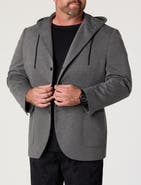 Synrgy by DXL Big & Tall Hooded Jacket-Relaxer Sport Coat