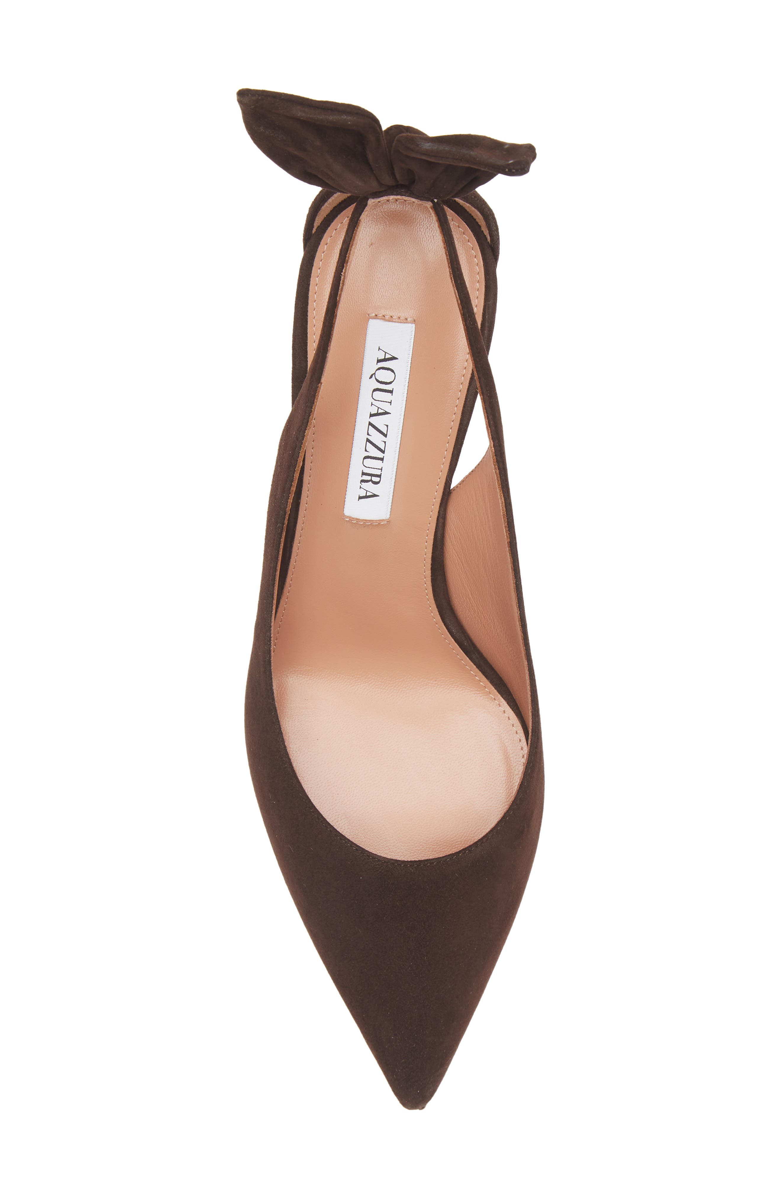 Aquazzura Bow Tie Pump, Alternate, color, Espresso