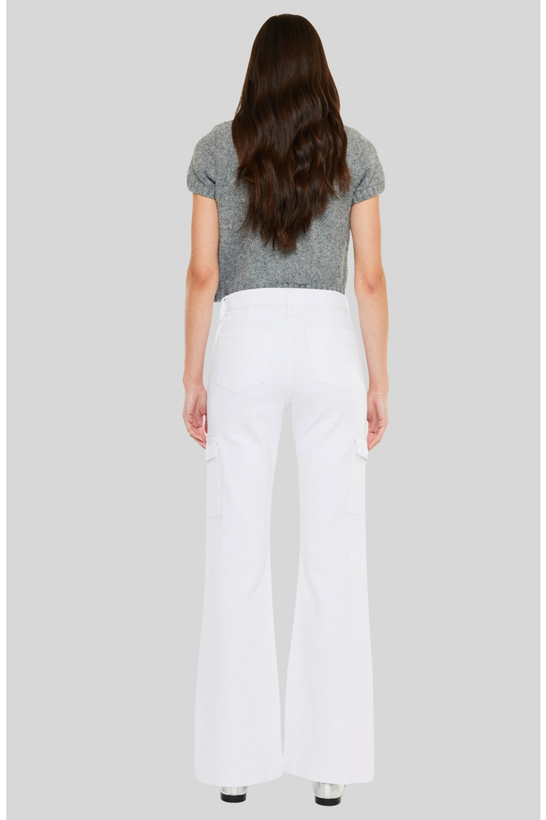 Marilyn High Rise Wide Flare Jeans, Alternate, color, White