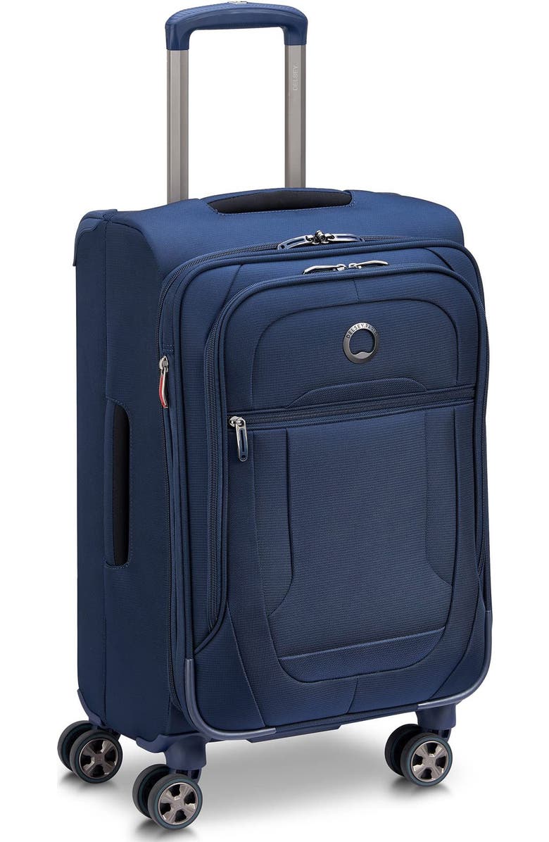 Delsey Paris Helium DLX Softside 2 Piece Set Weekender Tote Bag & 20" Carry-On, Alternate, color, Navy