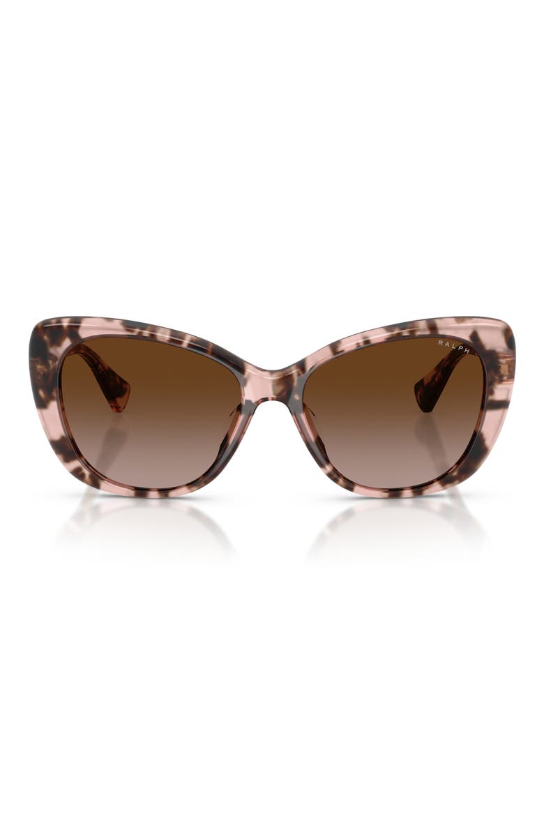 RA5329U 56mm Gradient Butterfly Sunglasses, Main, color, PINK HAVANA / BROWN GRADIENT