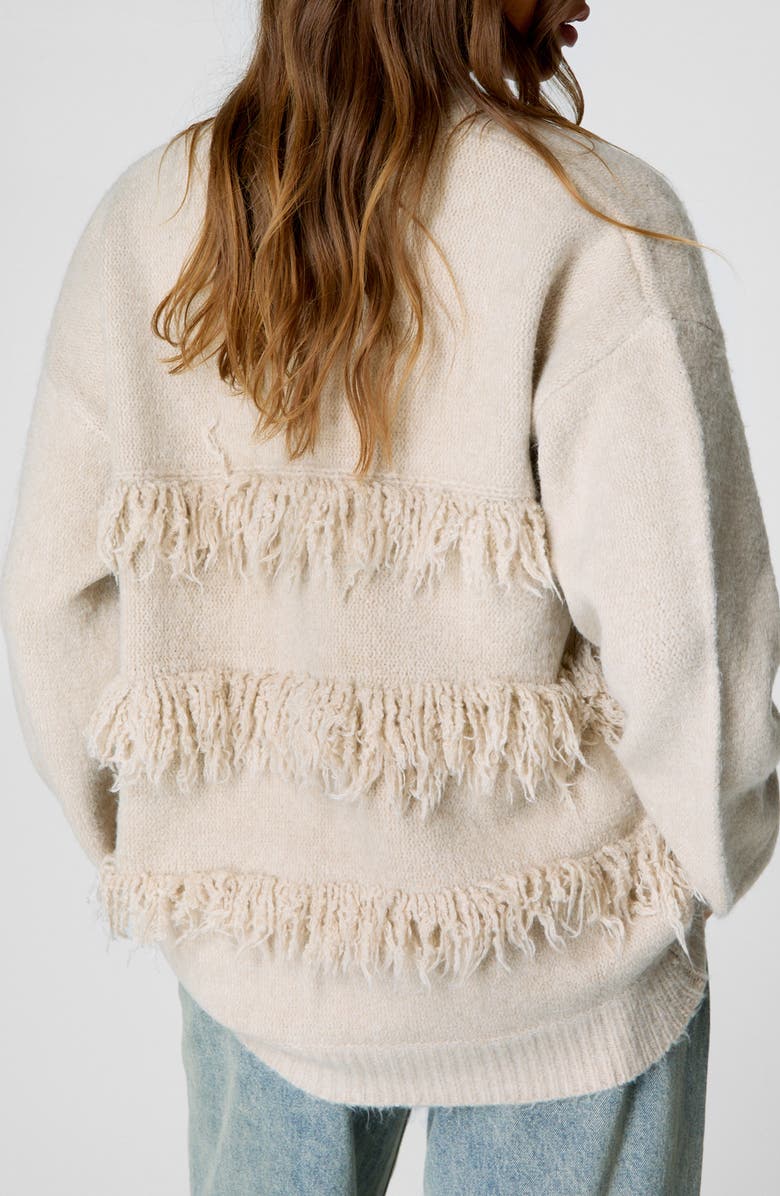 NASTY GAL Fringe Cardigan, Alternate, color, 