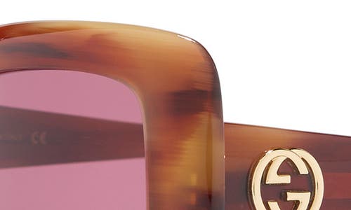 Gucci 52mm Square Sunglasses In Brown