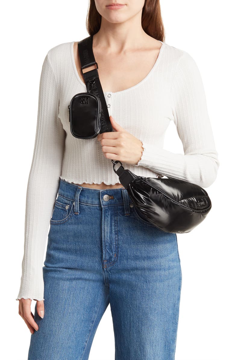 Steve Madden Crest Nylon Sling Crossbody Bag, Alternate, color,