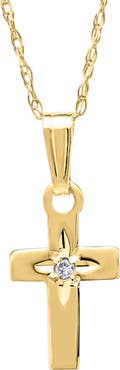 Mignonette 14k Gold & Diamond Cross Necklace