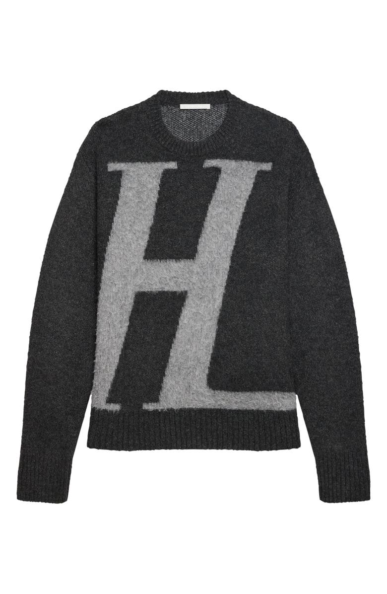 Helmut Lang Logo Sweater, Alternate, color, Graphite