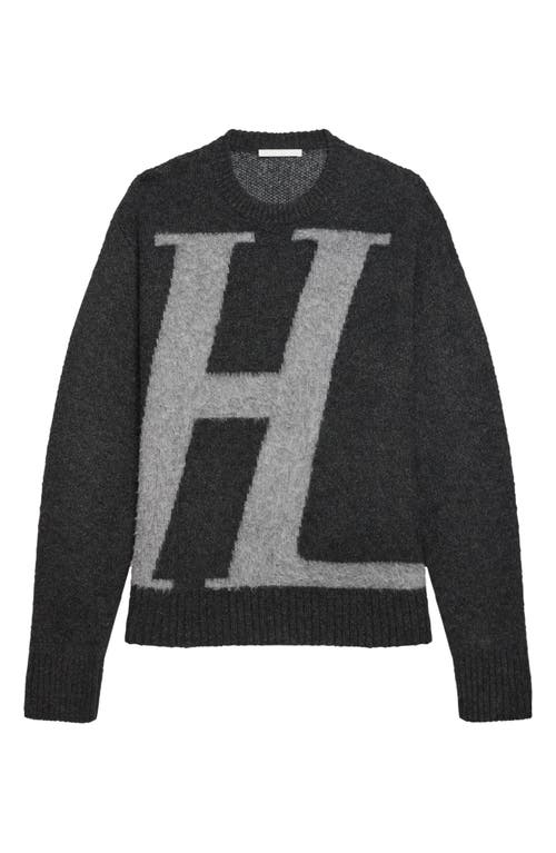 Helmut Lang Rambo Relaxed Fit Logo Sweater In Gray