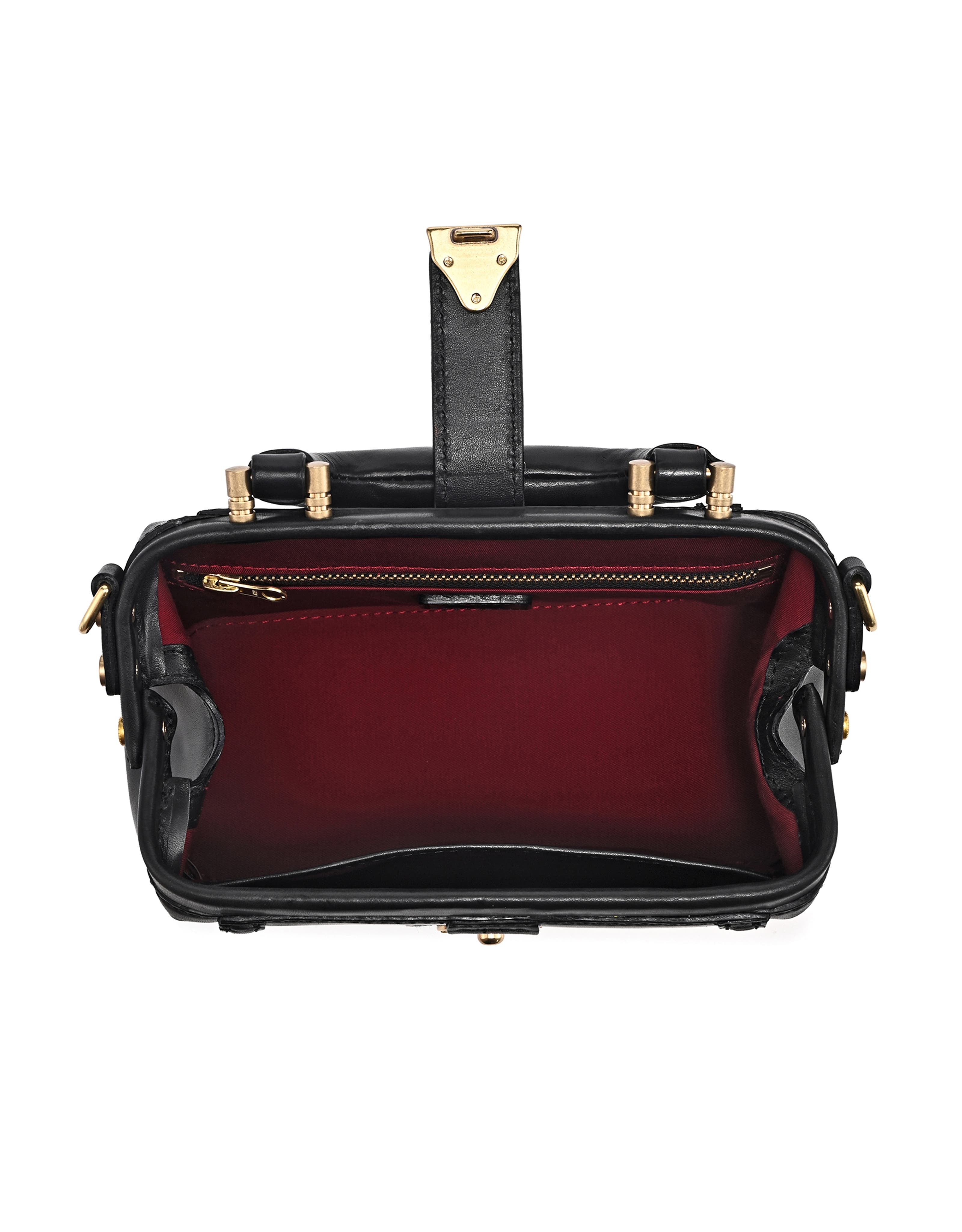 OLD TREND Azalea Genuine Leather Mini Doctor Satchel, Alternate, color, Black