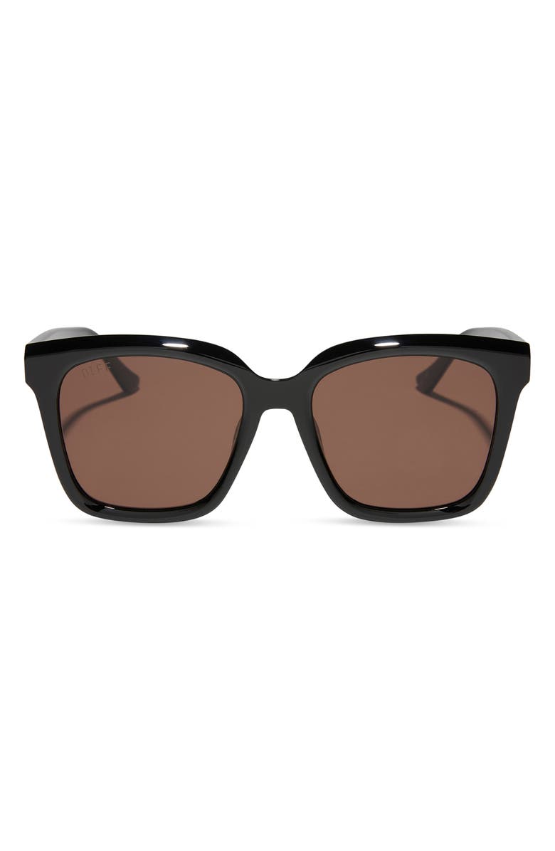 DIFF 54mm Blythe Cat Eye Sunglasses, Main, color, Black Brown