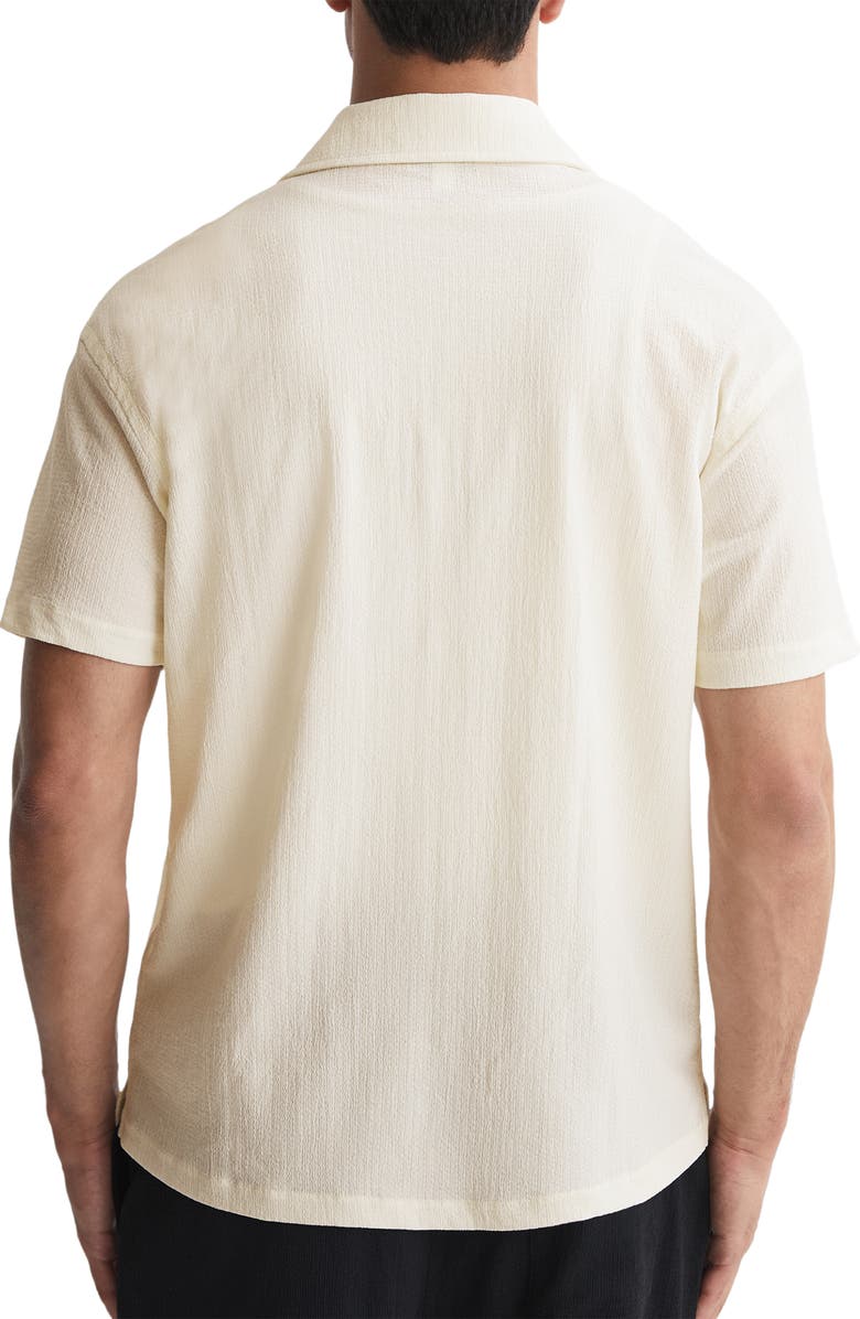 Reiss Darcy Textured Short Sleeve Button-Up Shirt, Alternate, color,
