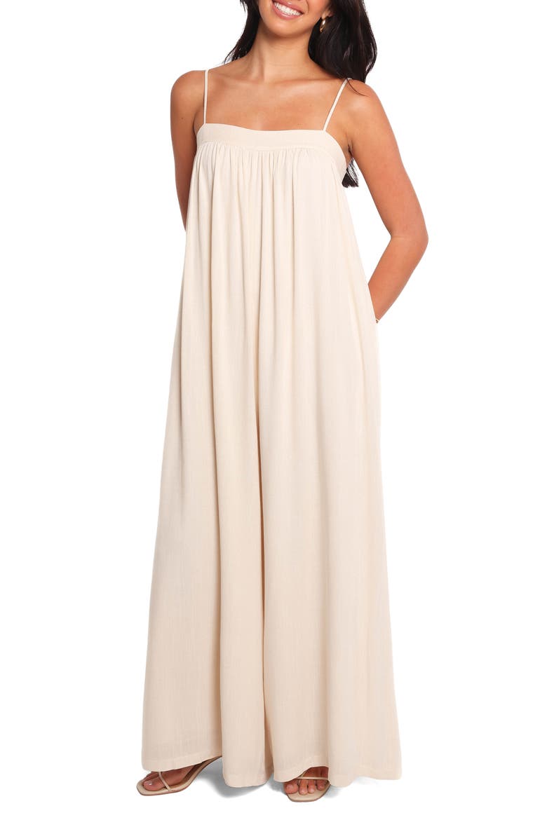 Abegail Flowy Wide Leg Jumpsuit, Main, color, CREAM