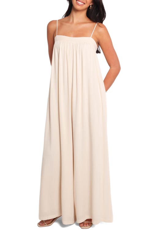 Petal & Pup Abegail Flowy Wide Leg Jumpsuit in Cream  product