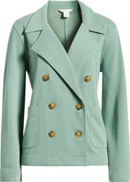 Caslon® Double Breasted Knit Blazer